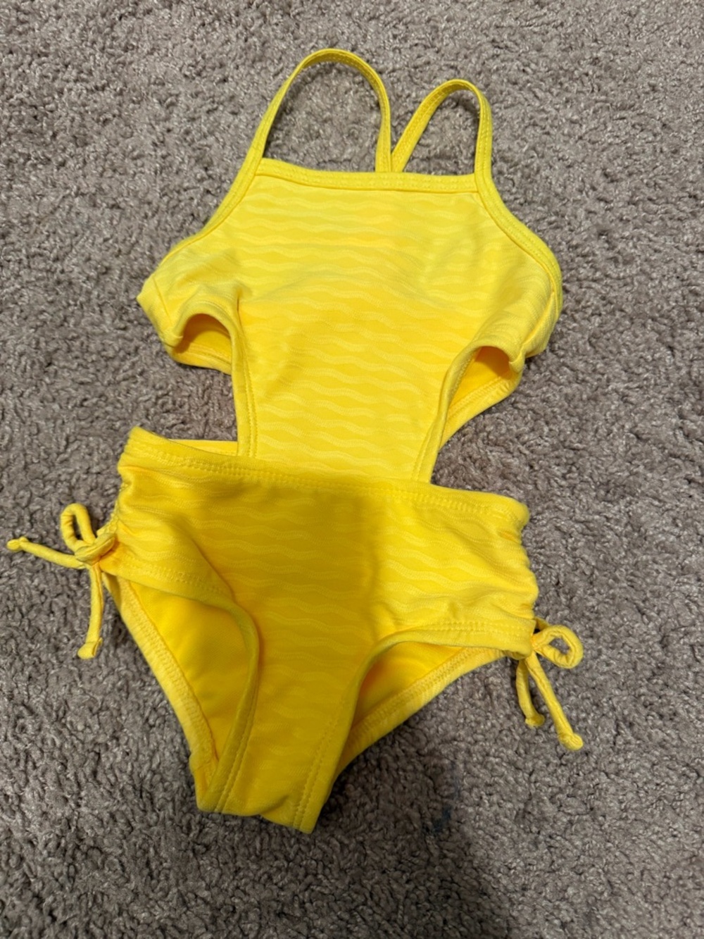 Bright Yellow Cutout One-Piece Swimsuit- 12 month- never used